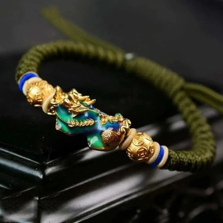 Bracelet bouddhiste Pi Yao et obsidienne