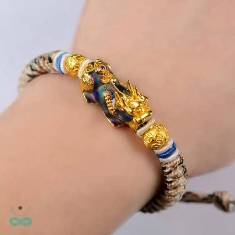 Bracelet bouddhiste Pi Yao et obsidienne