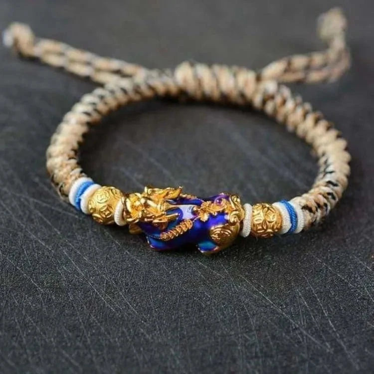 Bracelet bouddhiste Pi Yao et obsidienne