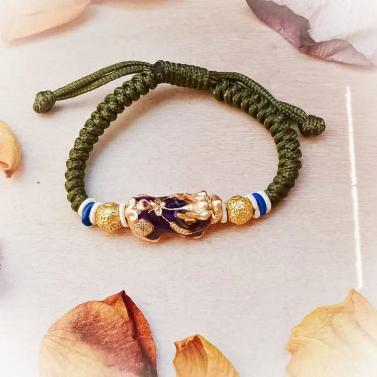 Bracelet bouddhiste Pi Yao et obsidienne