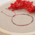 Bracelet améthyste et quartz fraise