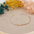Bracelet quartz rose et pierre de soleil