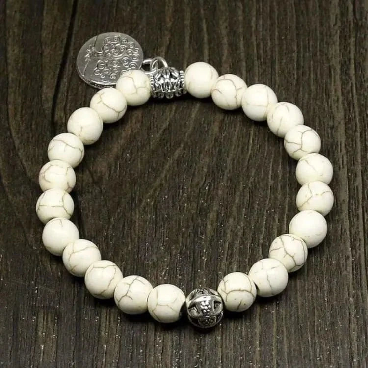 Bracelet arbre de vie en howlite