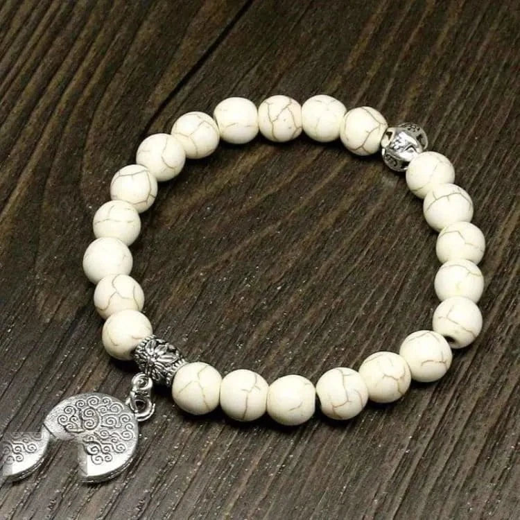 Bracelet arbre de vie en howlite