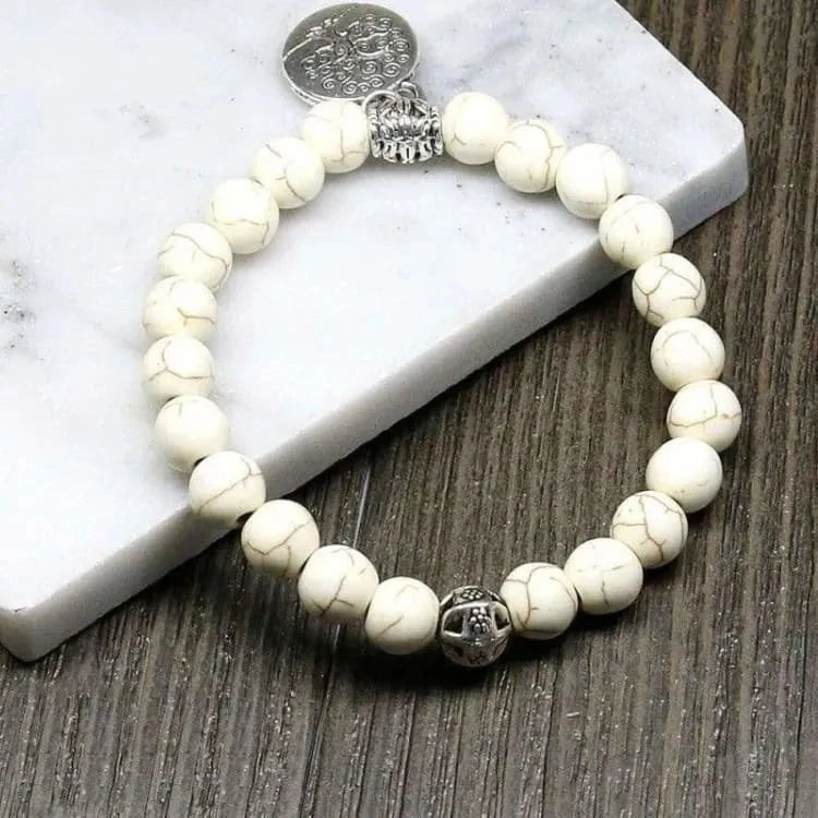 Bracelet arbre de vie en howlite