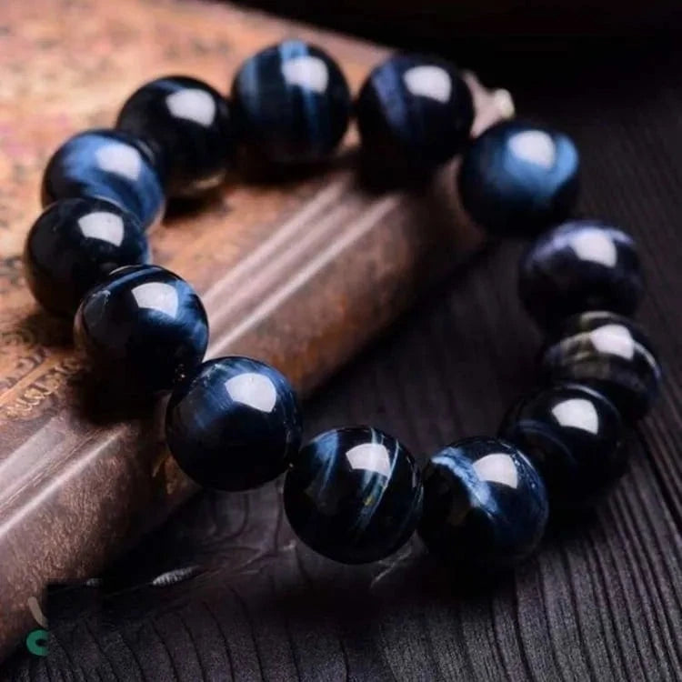 Bracelet oeil de tigre bleu