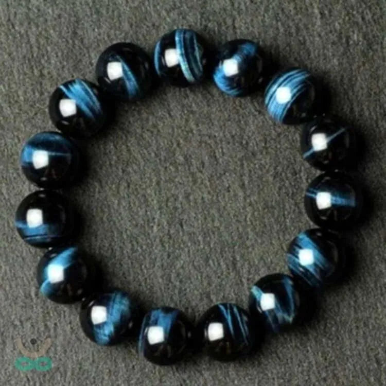 Bracelet oeil de tigre bleu