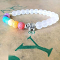 Bracelet 7 chakras à breloque éléphant