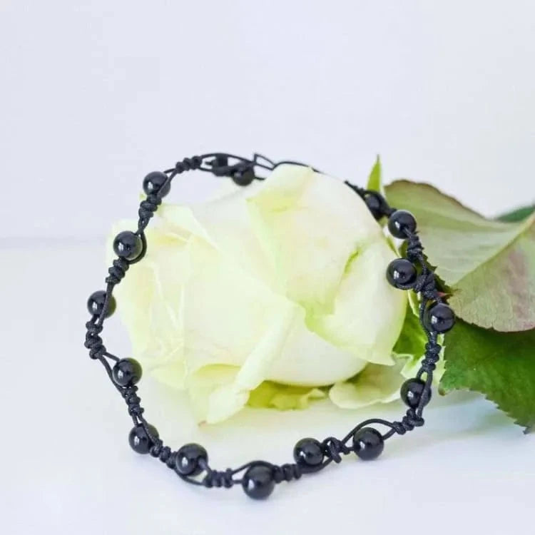 Bracelet de cheville obsidienne arc-en-ciel