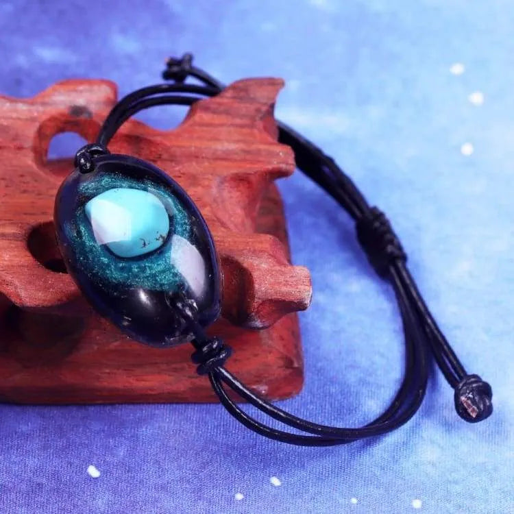Bracelet turquoise en orgonite