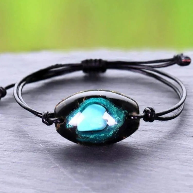 Bracelet turquoise en orgonite