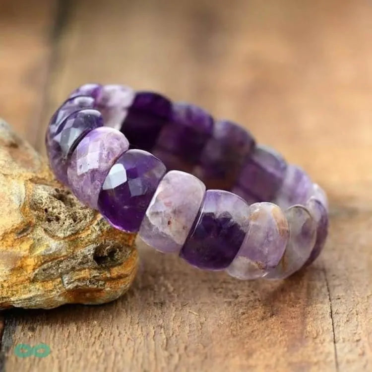 Bracelet améthyste et opale