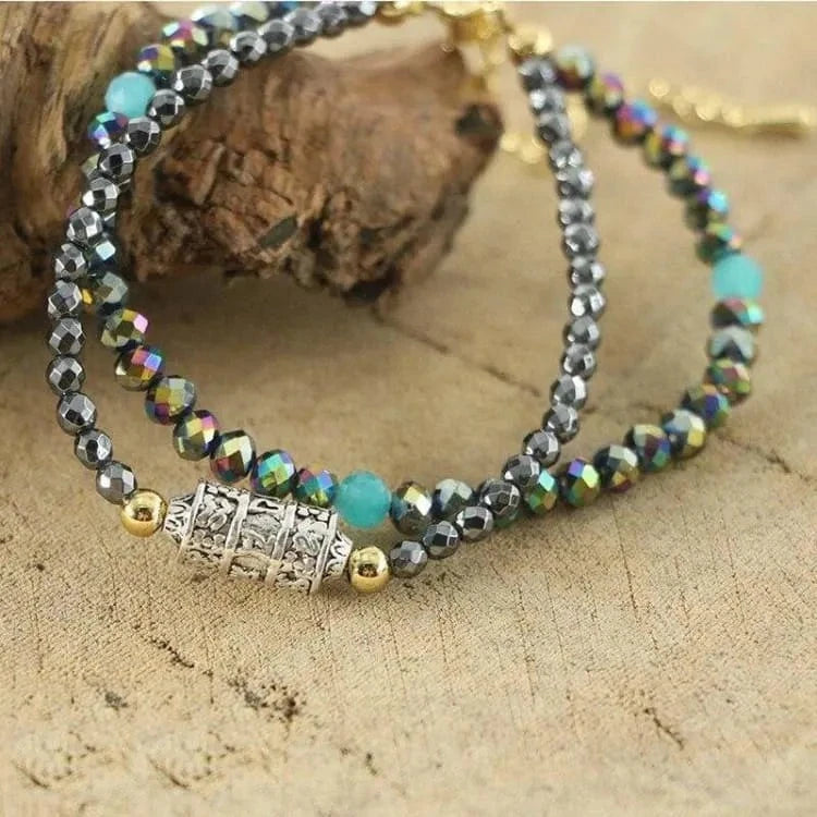 Bracelet bouddhiste en hématite