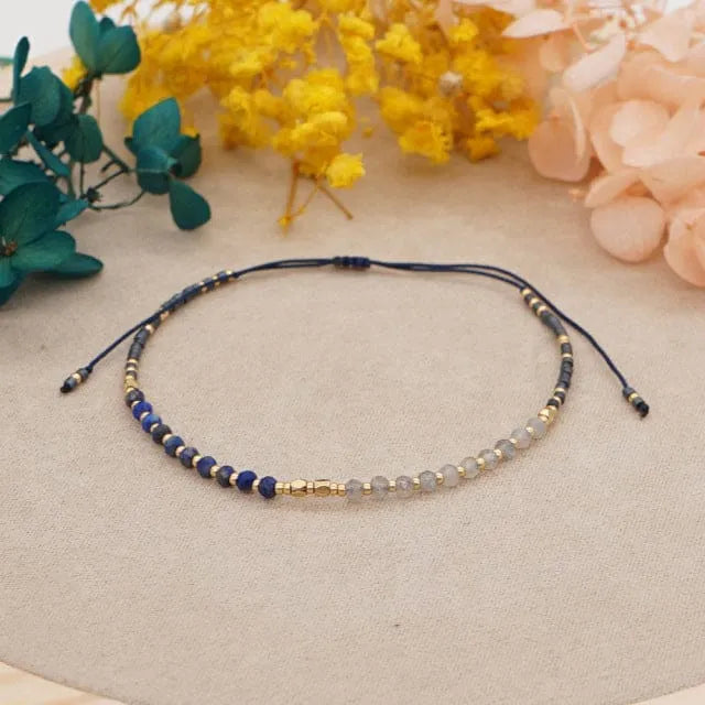 Bracelet lapis lazuli et cristal de roche