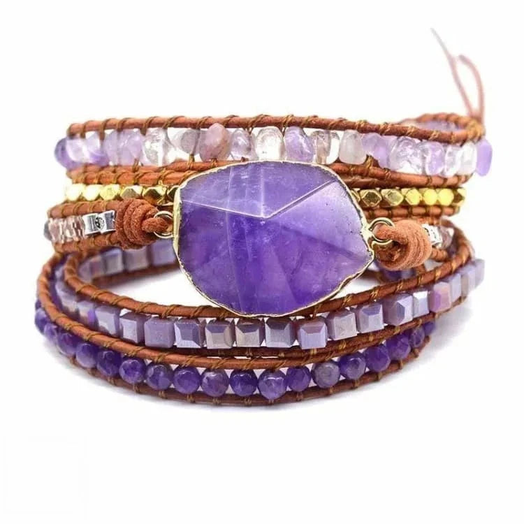 Bracelet améthyste enveloppant