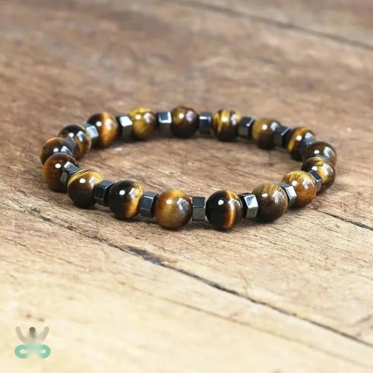 Bracelet oeil de tigre et hématite