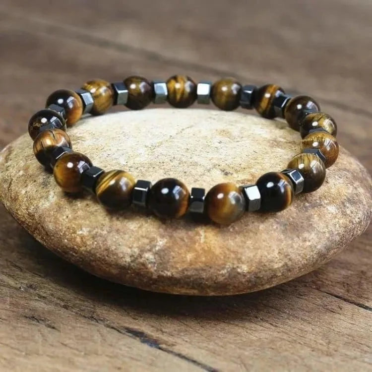 Bracelet oeil de tigre et hématite
