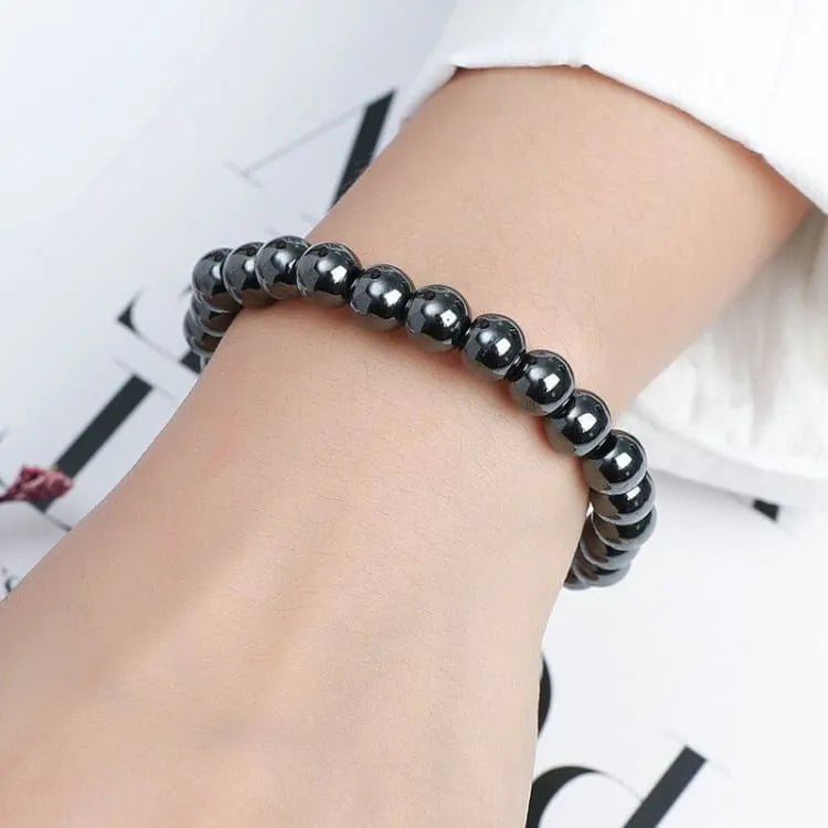Bracelet hématite perles de 8 mm