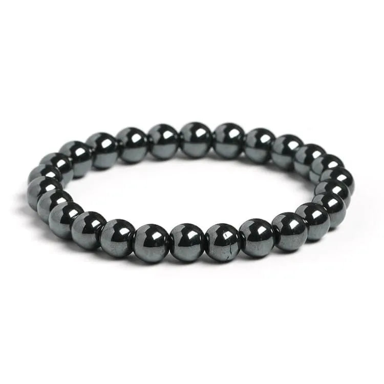 Bracelet hématite perles de 8 mm