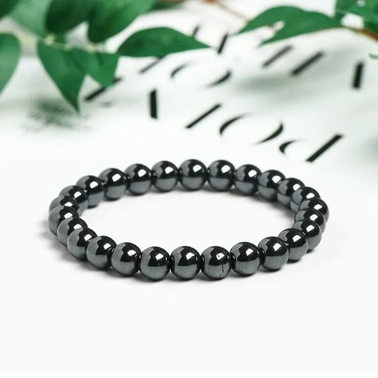 Bracelet hématite perles de 8 mm