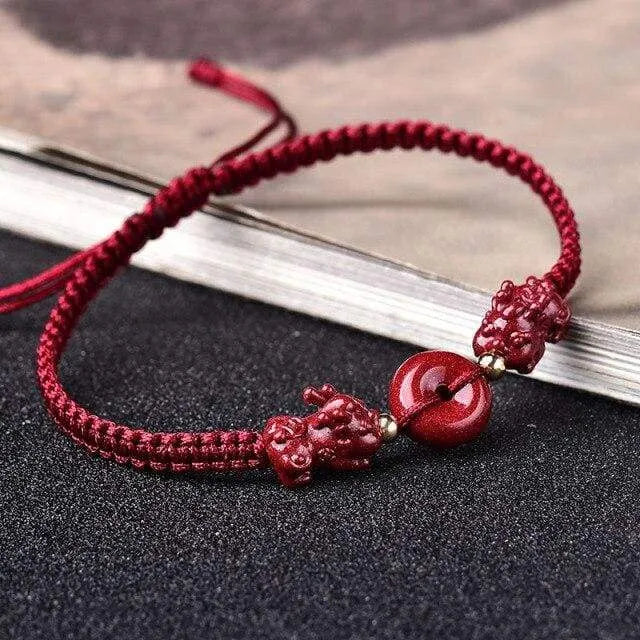 Bracelet porte-bonheur Pi Xiu tressé