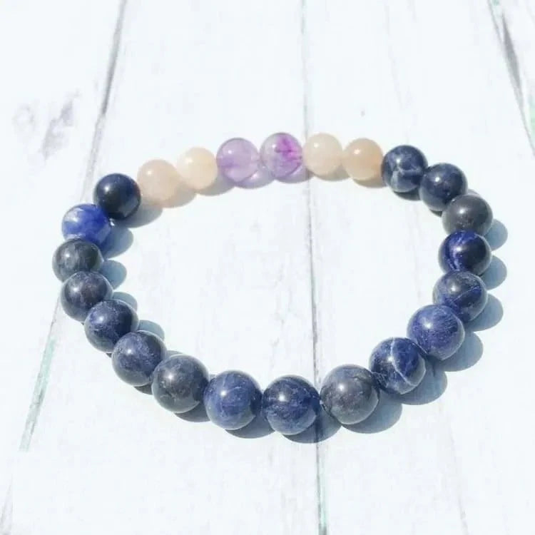 Bracelet améthyste et sodalite