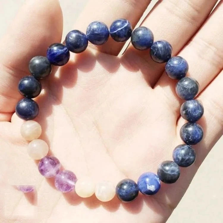Bracelet améthyste et sodalite