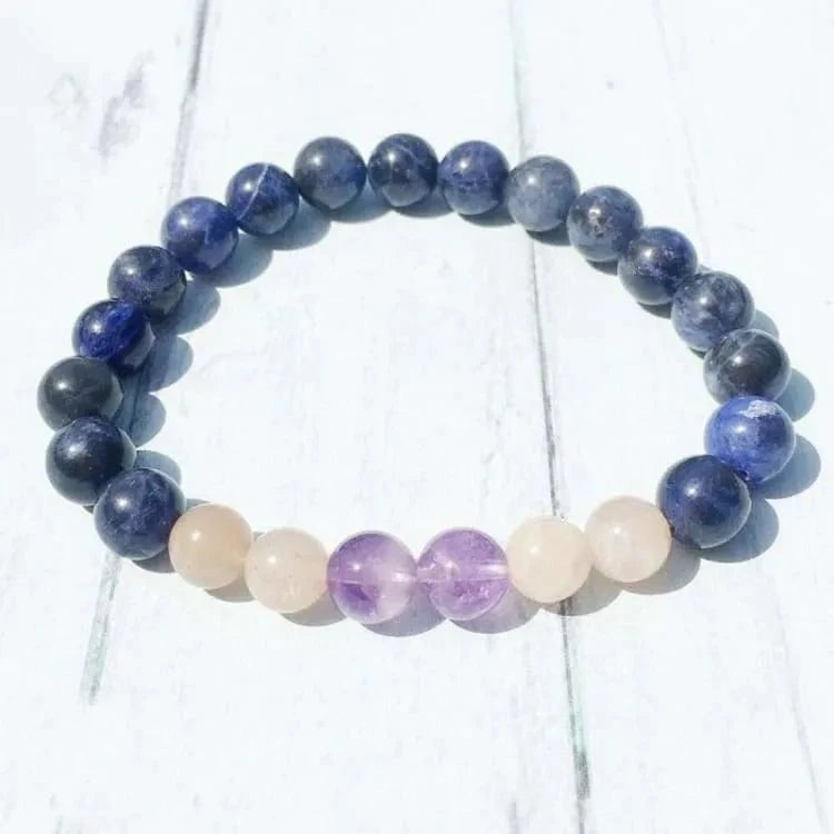 Bracelet améthyste et sodalite