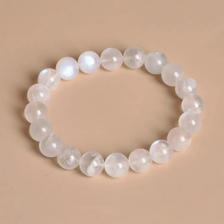 Bracelet pierre de lune perles de 8 mm