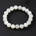 Bracelet pierre de lune et perles blanches