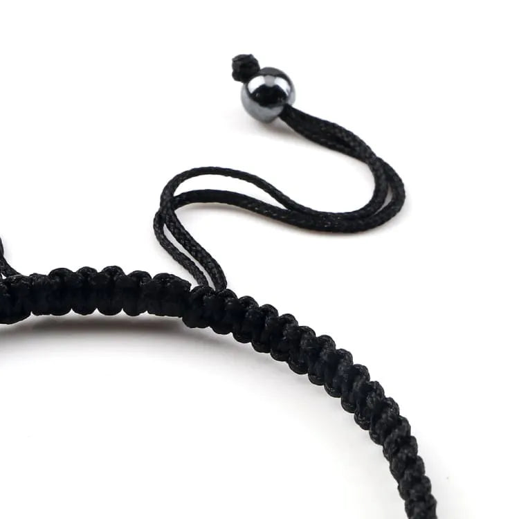 Bracelet 7 chakras noir, blanc et rouge
