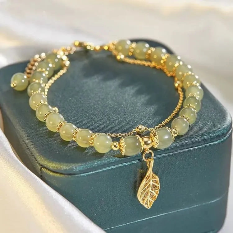 Bracelet jade de Hetian et cuivre