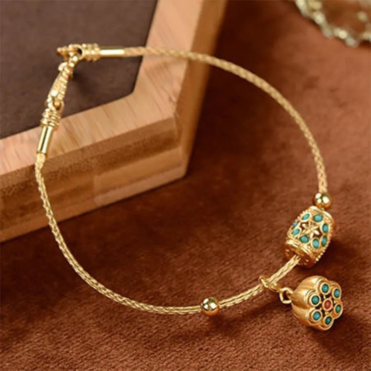 Bracelet graines de lotus en jade