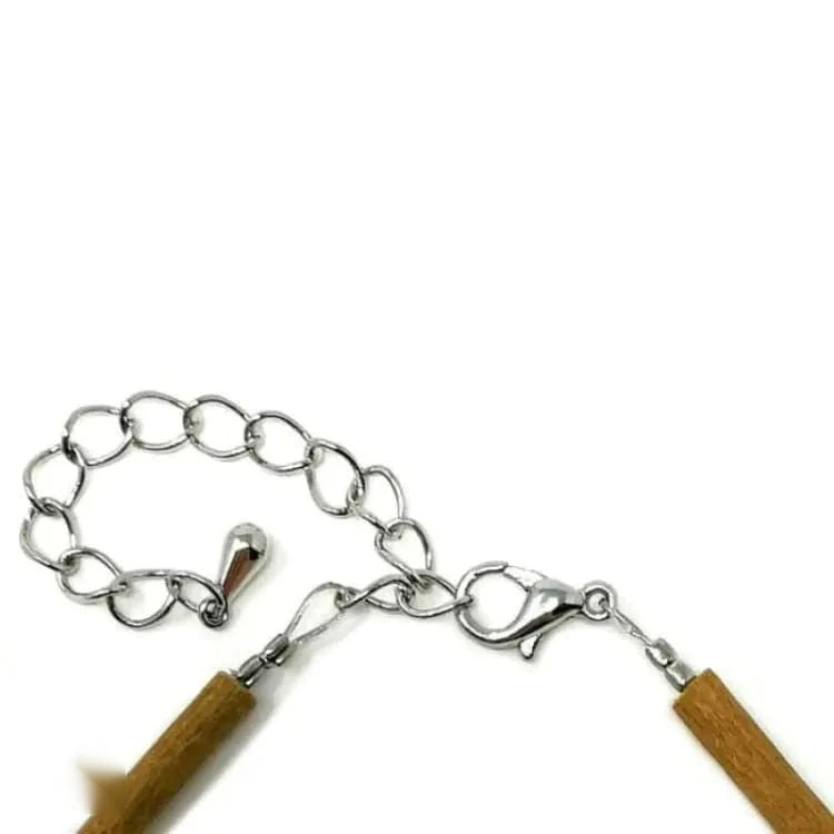 Bracelet 7 chakras de cheville en bois d'aveline