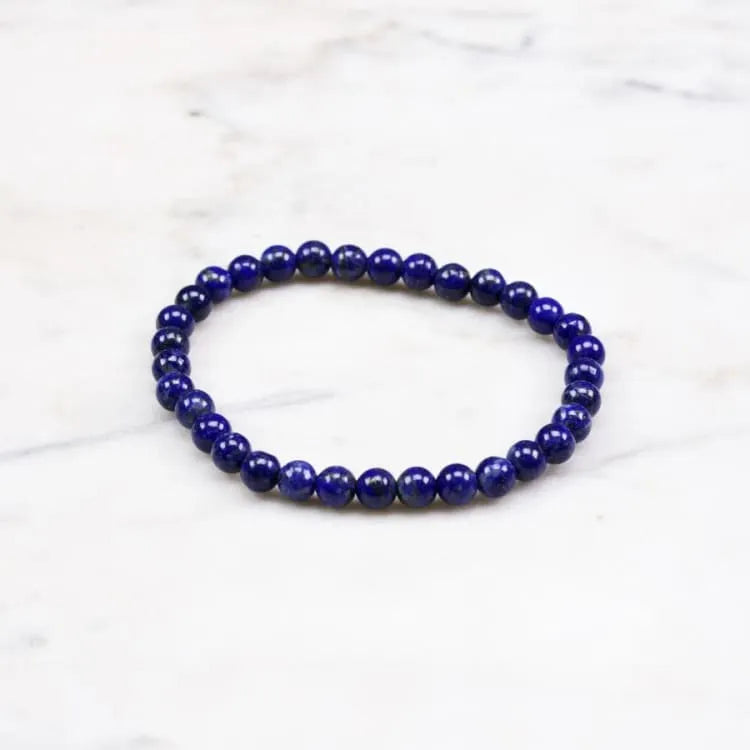 Bracelet lapis-lazuli fin