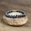 Bracelet labradorite tressé