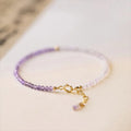 Bracelet quartz rose et améthyste perles fines