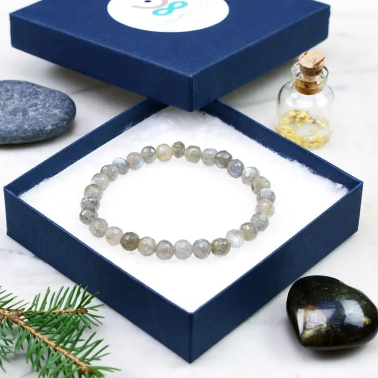 Bracelet labradorite fin en pierre naturelle
