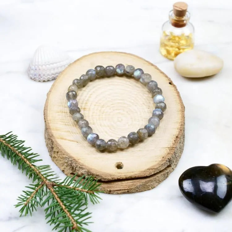Bracelet labradorite fin en pierre naturelle