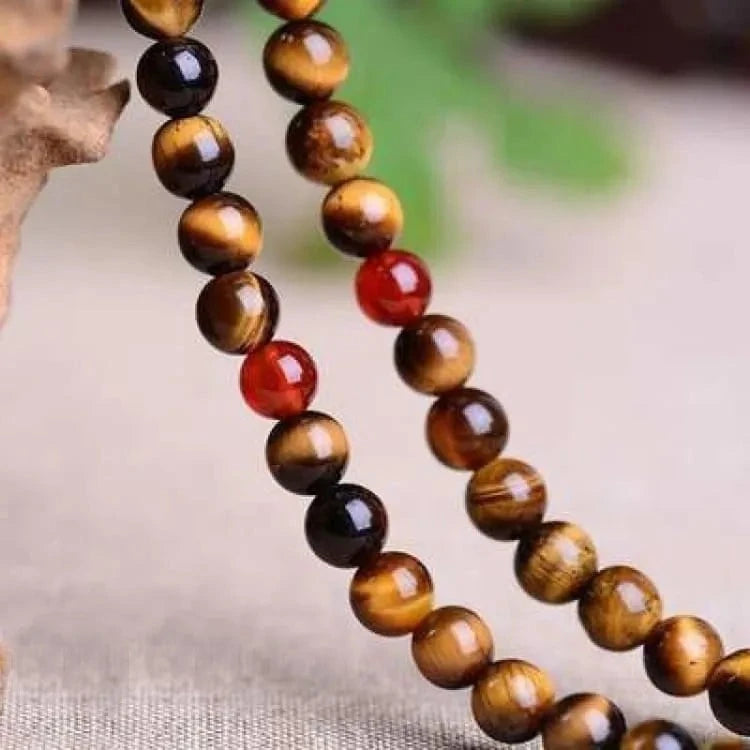 Bracelet mala 108 perles oeil de tigre
