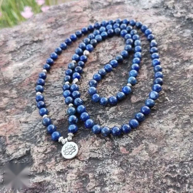 Mala tibétain en lapis-lazuli