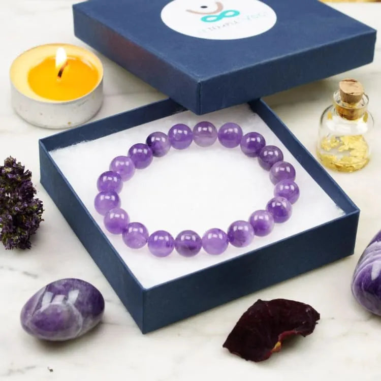 Bracelet améthyste perles au choix