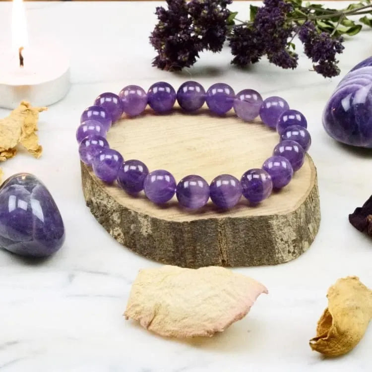 Bracelet améthyste perles au choix