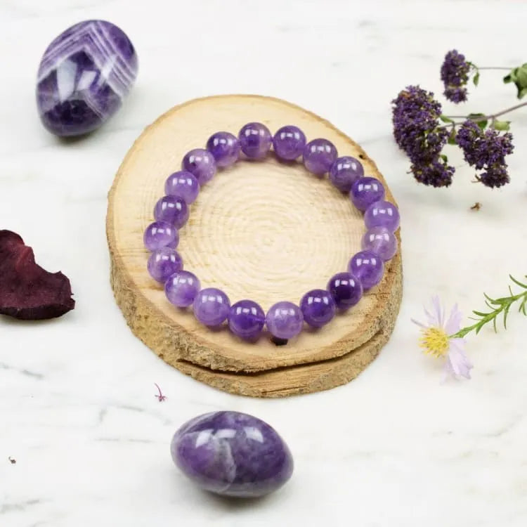 Bracelet améthyste perles au choix