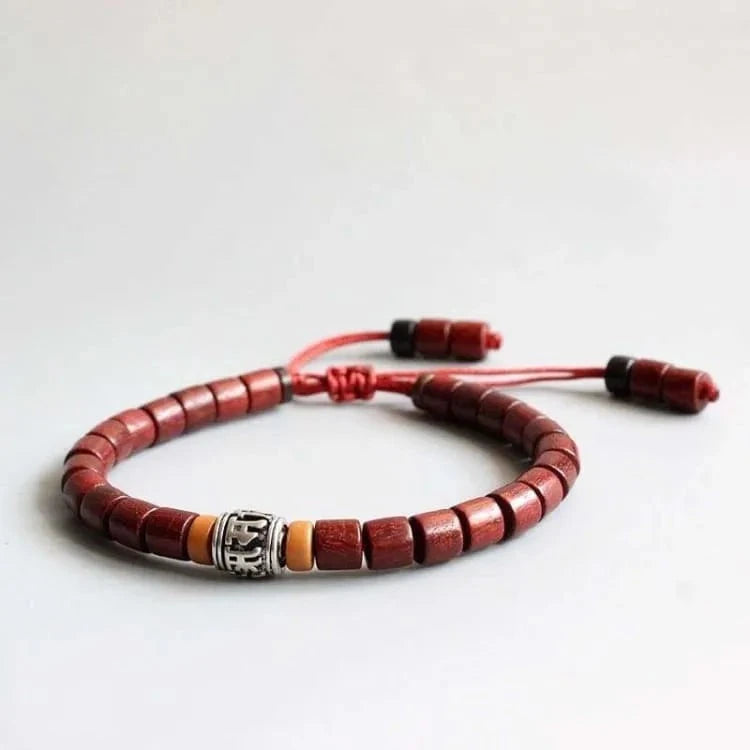 Bracelet tibétain santal rouge