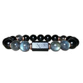 Bracelet labradorite, tourmaline noire et quartz tourmaliné