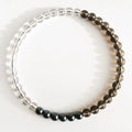 Bracelet hématite et quartz fumé