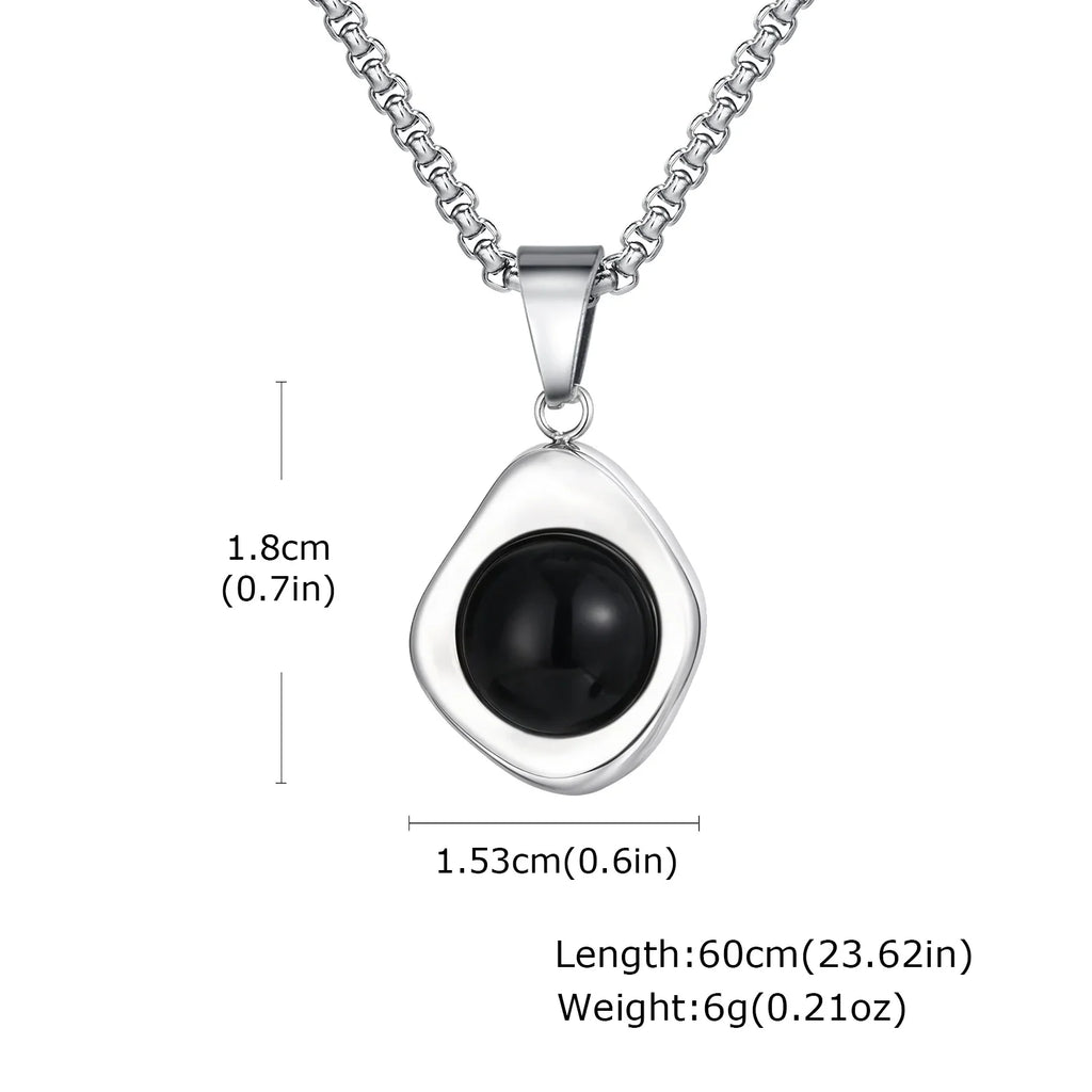 Collier oeil de tigre et agate pendentif irrégulier