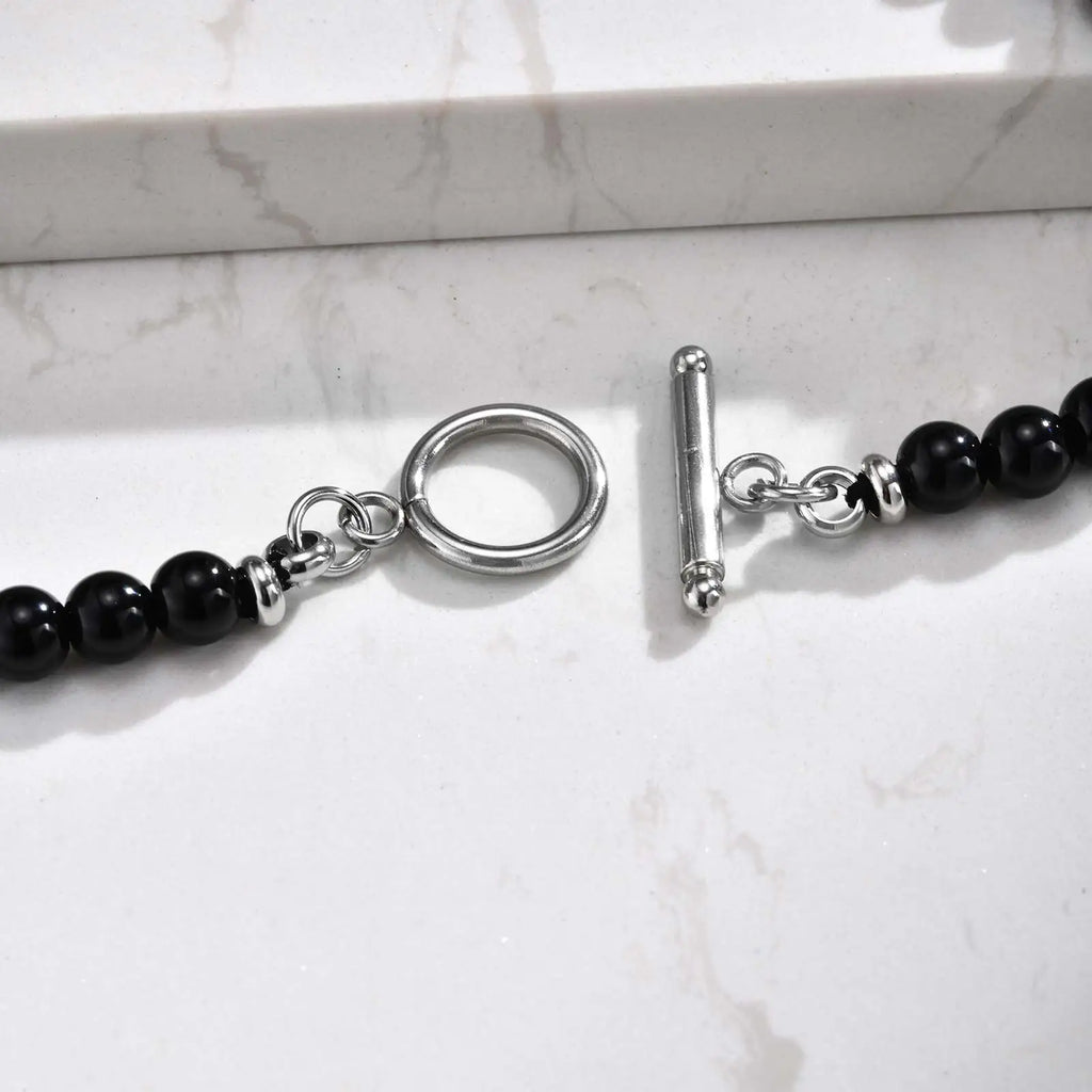 Collier oeil de tigre boucle OT vintage