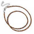 Collier oeil de tigre choker perles 2 mm